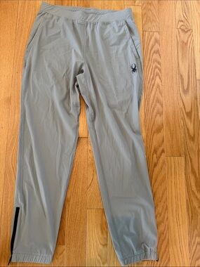 Light Gray Athletic joggers with Spyder Logo